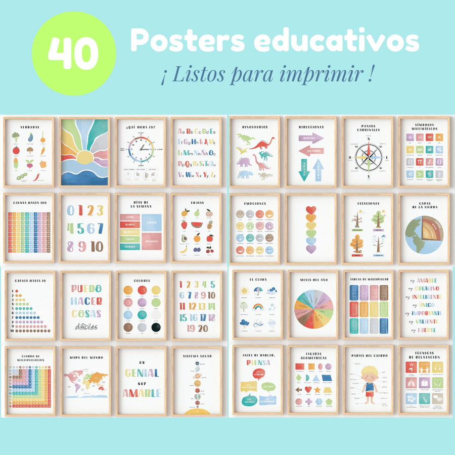 40 Poster educativi - JPG Alta definizione